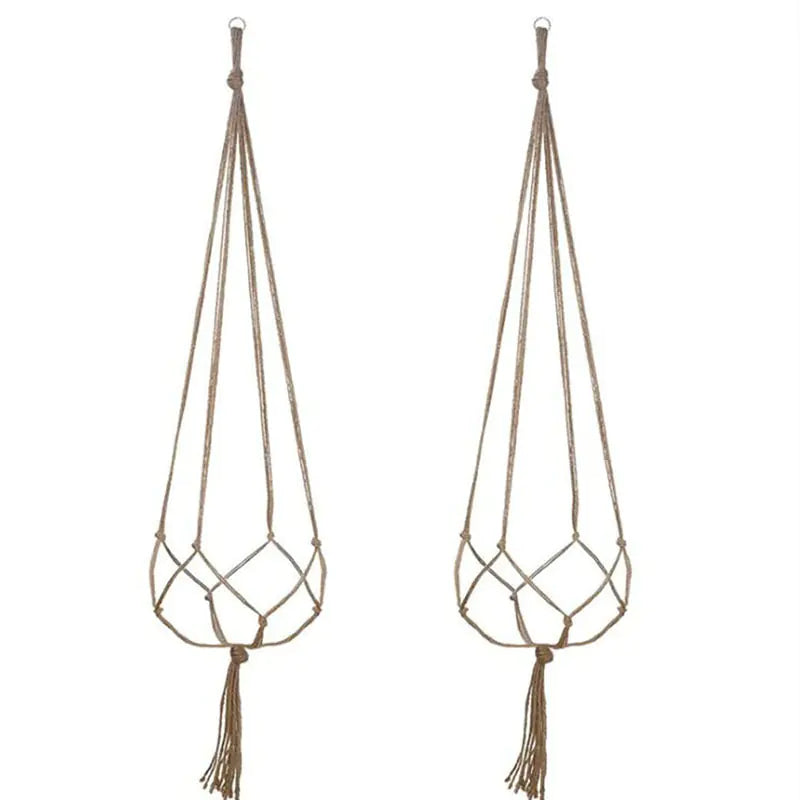 Bohemian Wall Hanging Plant Basket for Balcony Decor