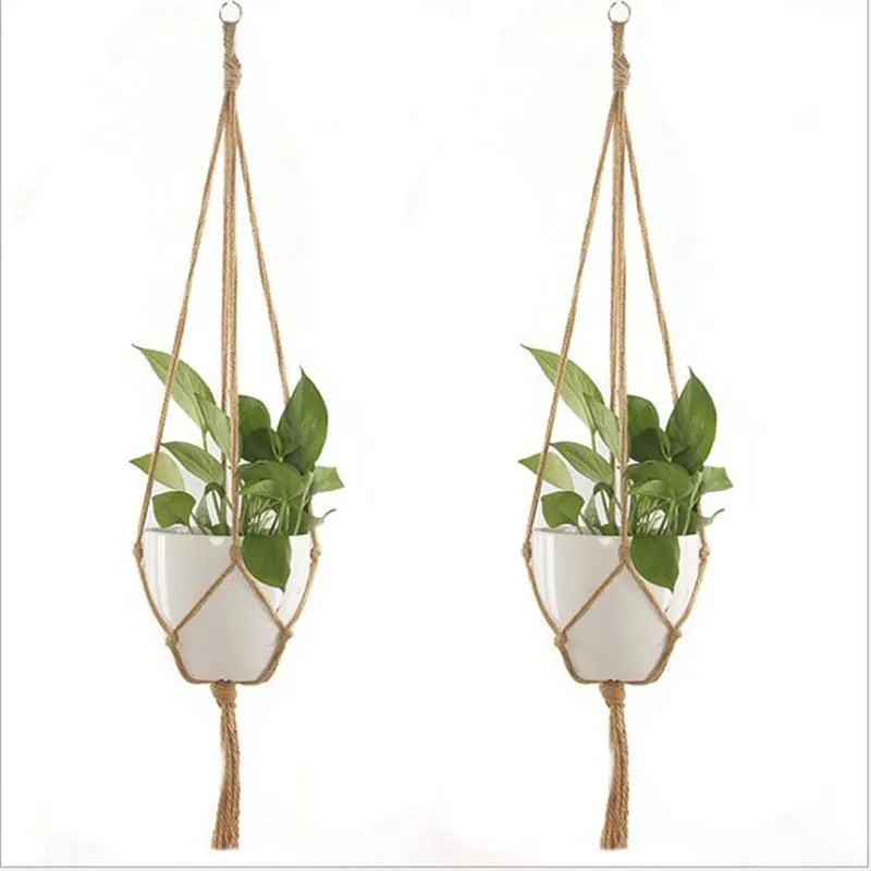 Bohemian Wall Hanging Plant Basket for Balcony Decor