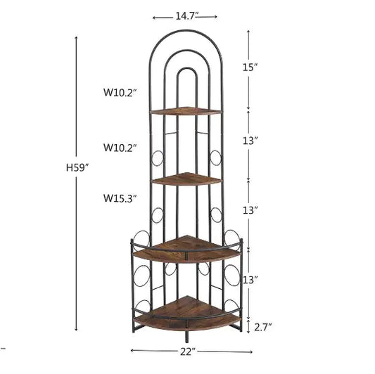 Plant Stand With Metal Frame