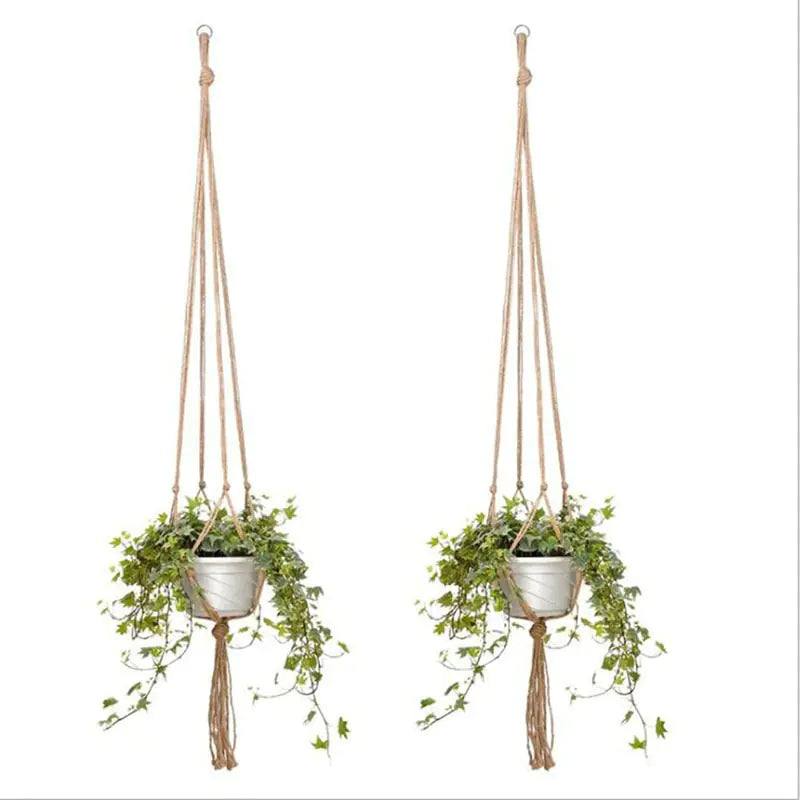 Bohemian Wall Hanging Plant Basket for Balcony Decor