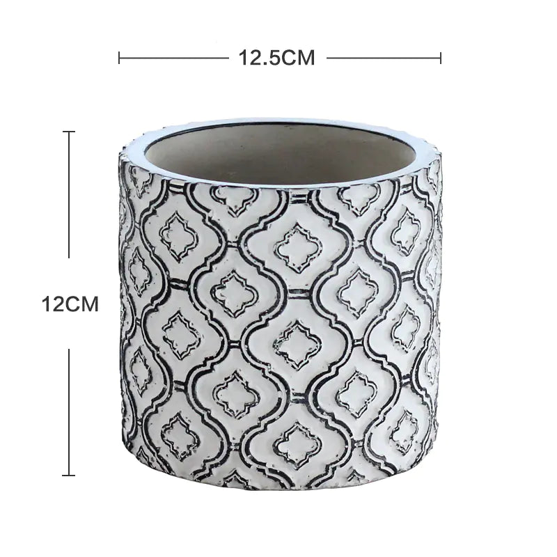 Vintage Luxury Creative Indoor Plant Pot with Patterns