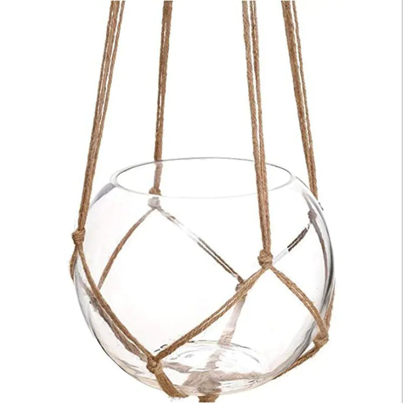 Bohemian Wall Hanging Plant Basket for Balcony Decor